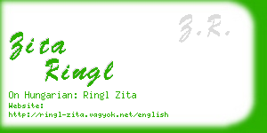 zita ringl business card